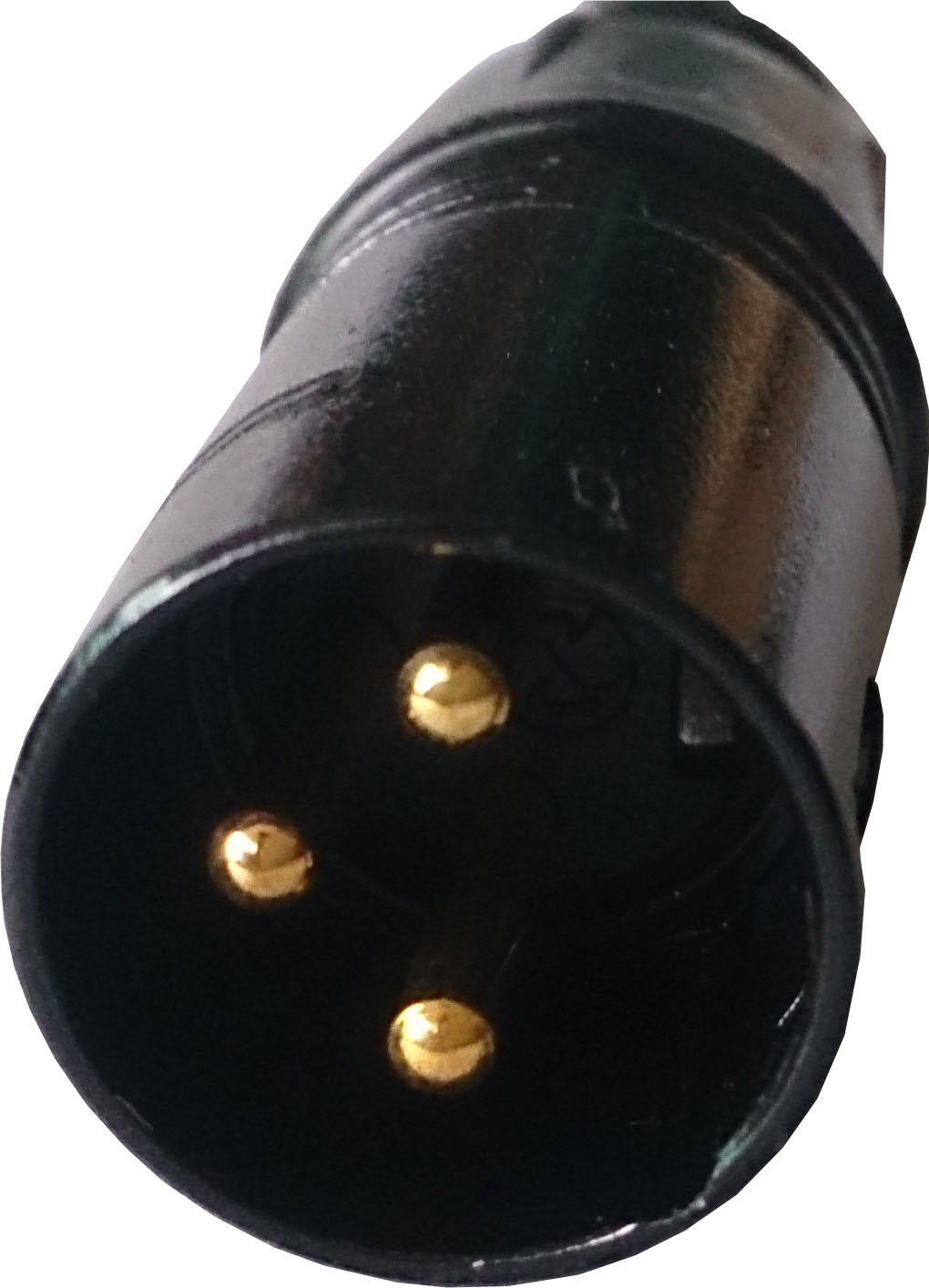 三芯黑色镀金卡农头,xlr公头,三芯平衡公插头,工程专用