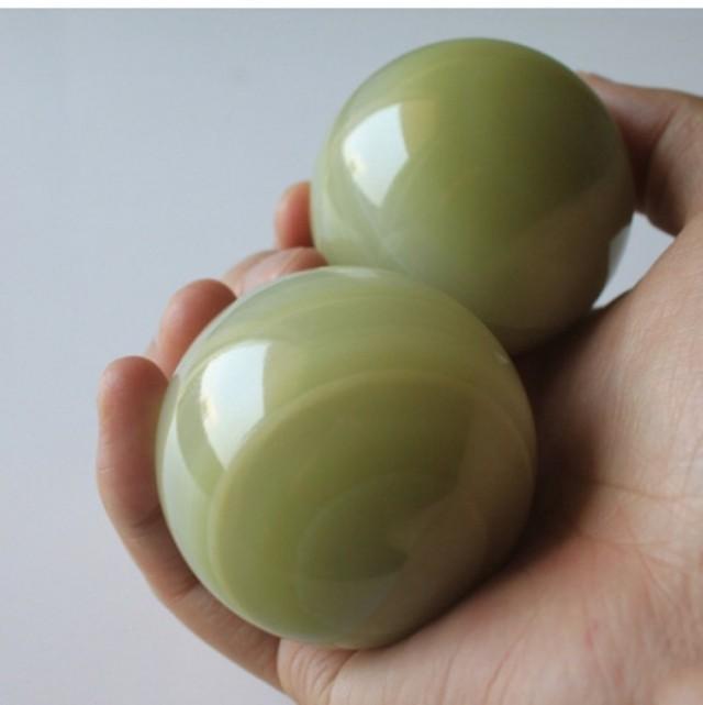 阿富汗健身球手球玉石天然玉石保健球玉器礼品 送父母精选礼物