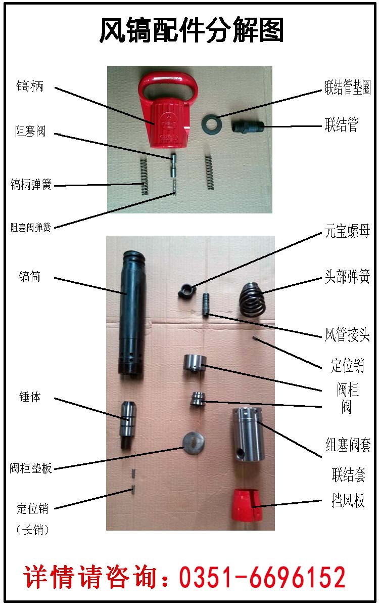 风镐配件分解图