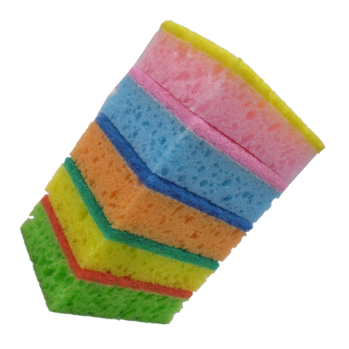 百洁布彩色海藻绵厨房清洁洗碗海绵擦 5片装