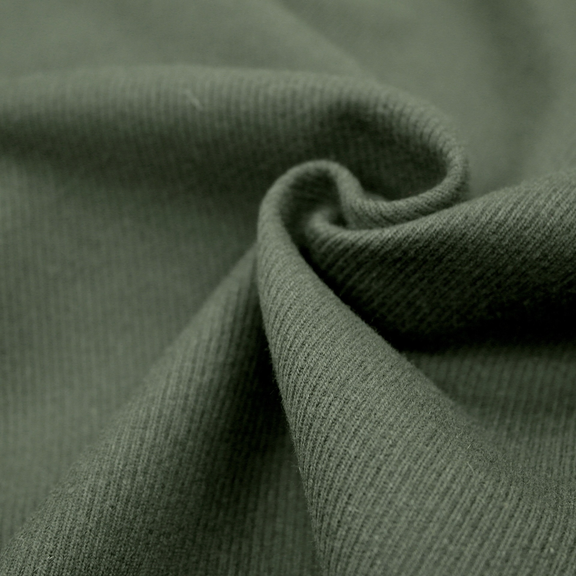 半精纺肌理斜纹毛呢面料 军绿毛呢 m310615