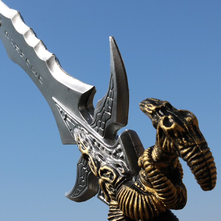 影视道具魔兽世界电影霜之哀伤1:1发泡羊头剑 军事模型仿真兵器