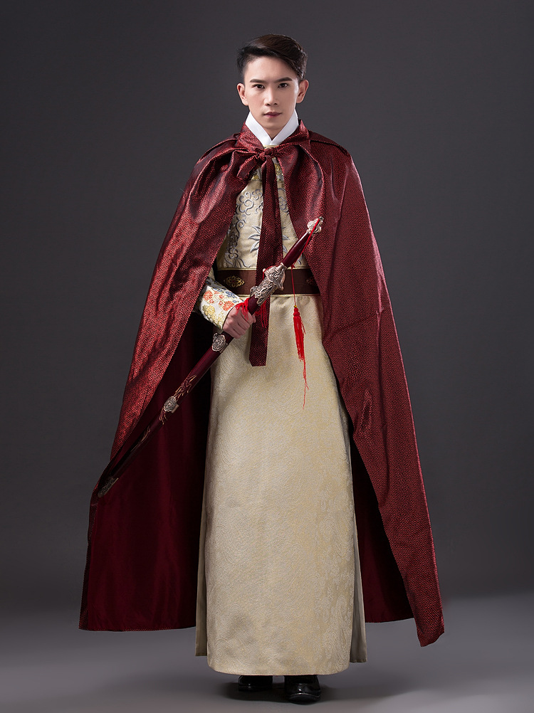 古装披风黑色斗篷男 清朝王爷阿哥步步惊心四爷男披风 摄影写真服