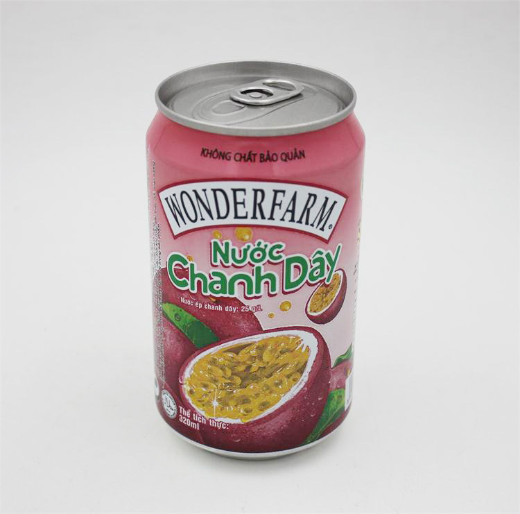 越南进口wonderfarm百香果果汁 大农庄百香果汁饮料320ml/瓶