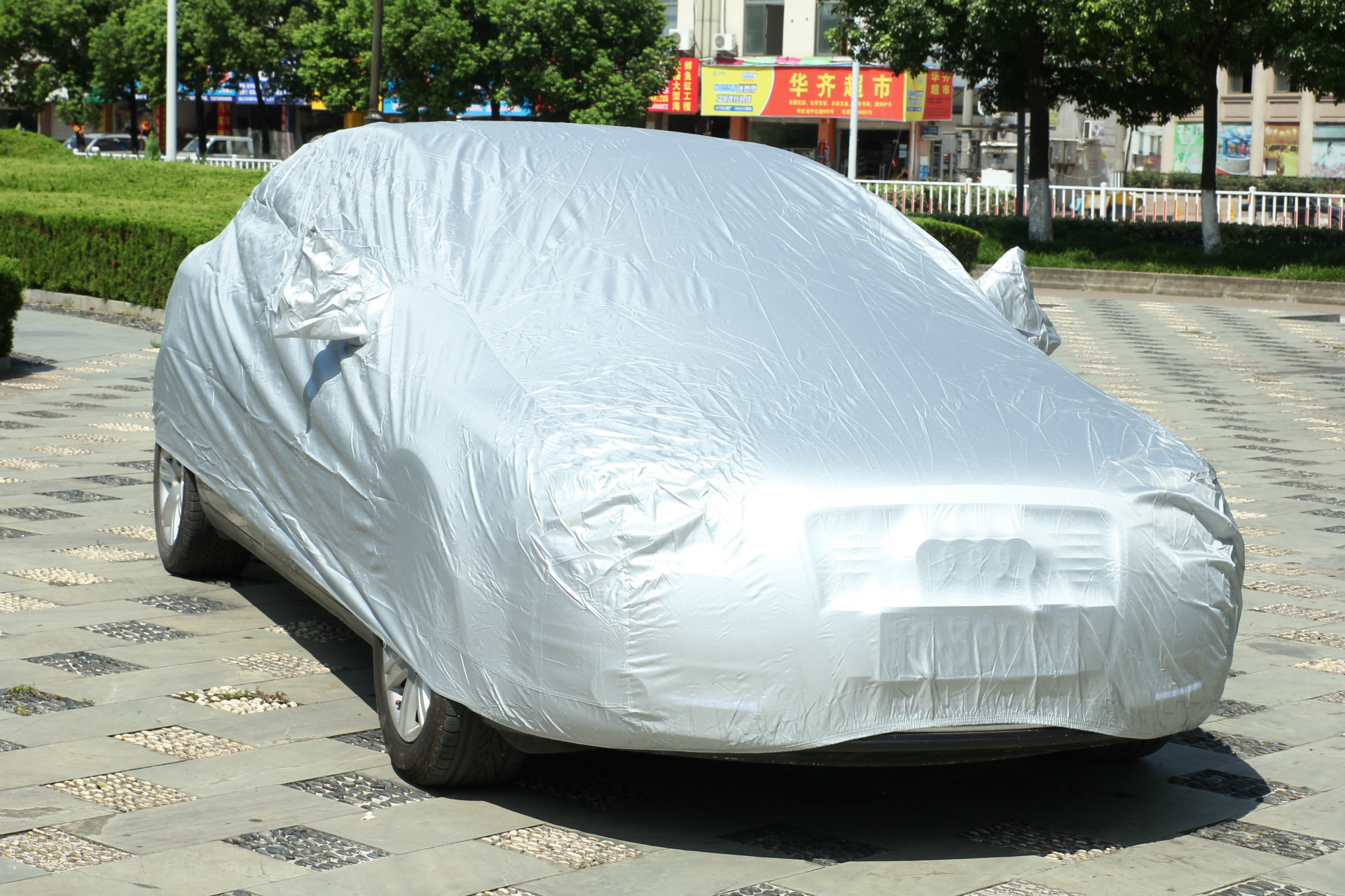 四季通用汽车 隔热防雨防晒汽车罩汽车遮阳伞 涂银布 汽车车衣