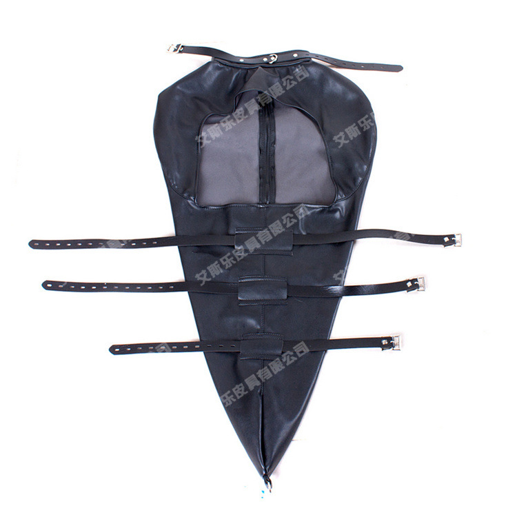 艾斯乐黑色皮革单手套紧束衣情趣禁锢约束捆绑拘束装用品一件代发