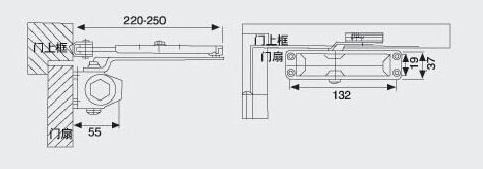 高要闭门器厂家供应热销新款防火门双弹簧方背中机闭门器 sg-911c