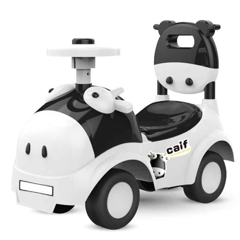 供应sm267219 牛牛滑行车童车带气囊方向盘 儿童卡通q版学步车