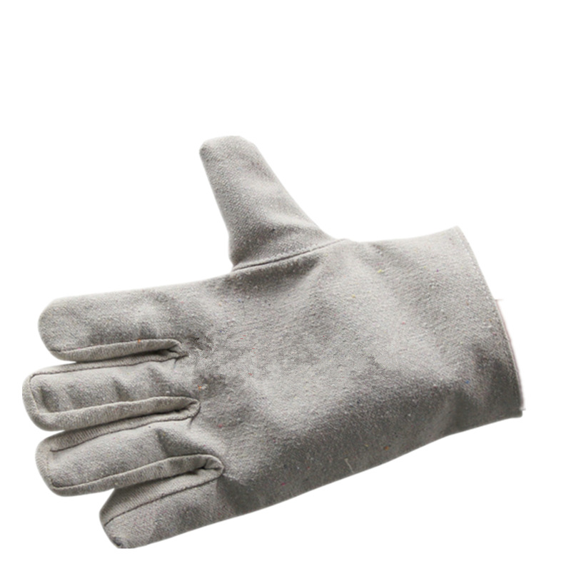 帆布手套 双层加厚劳保纯棉加绒麻布手套生产耐磨全加里复合帆布
