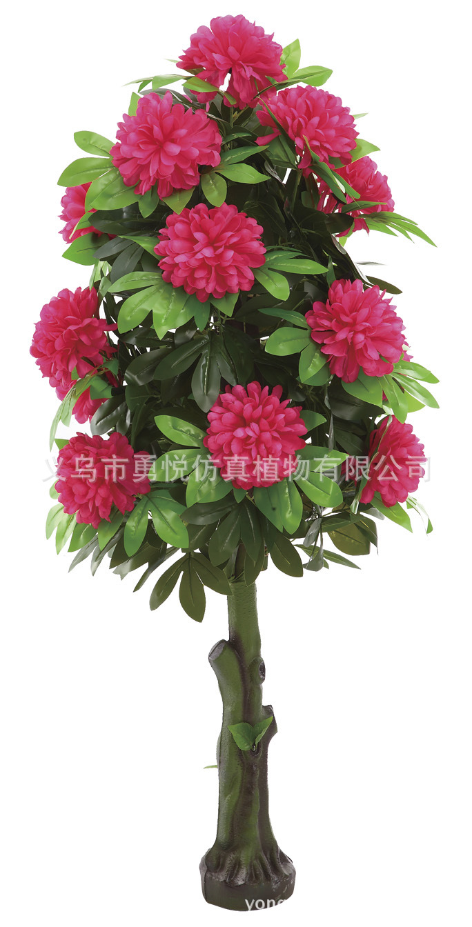 Pastoral Style Simulation Plant Fake Trees Indoor Office Decoration Garden Decorative Bonsai Imitative Tree Peony Hydrangea