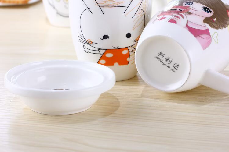 创意时尚可爱卡通动物帽子杯 经典陶瓷杯子情侣杯礼品杯马克杯1