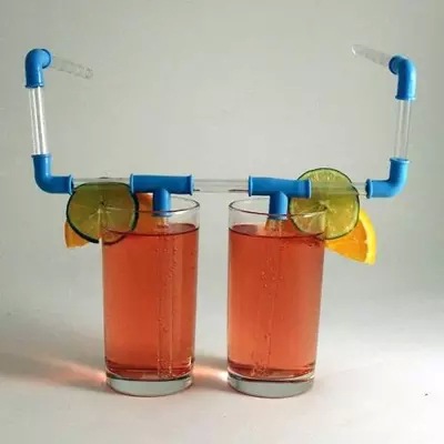 recesky疯狂吸管 diy聚会创意艺术 超长奶茶饮料牛奶懒人神奇吸管