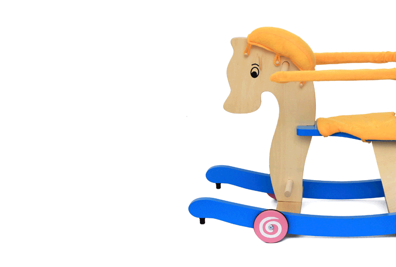薇薇木玩 新品摇摇马推车摇马二合一儿童木制小木马宝宝益智玩