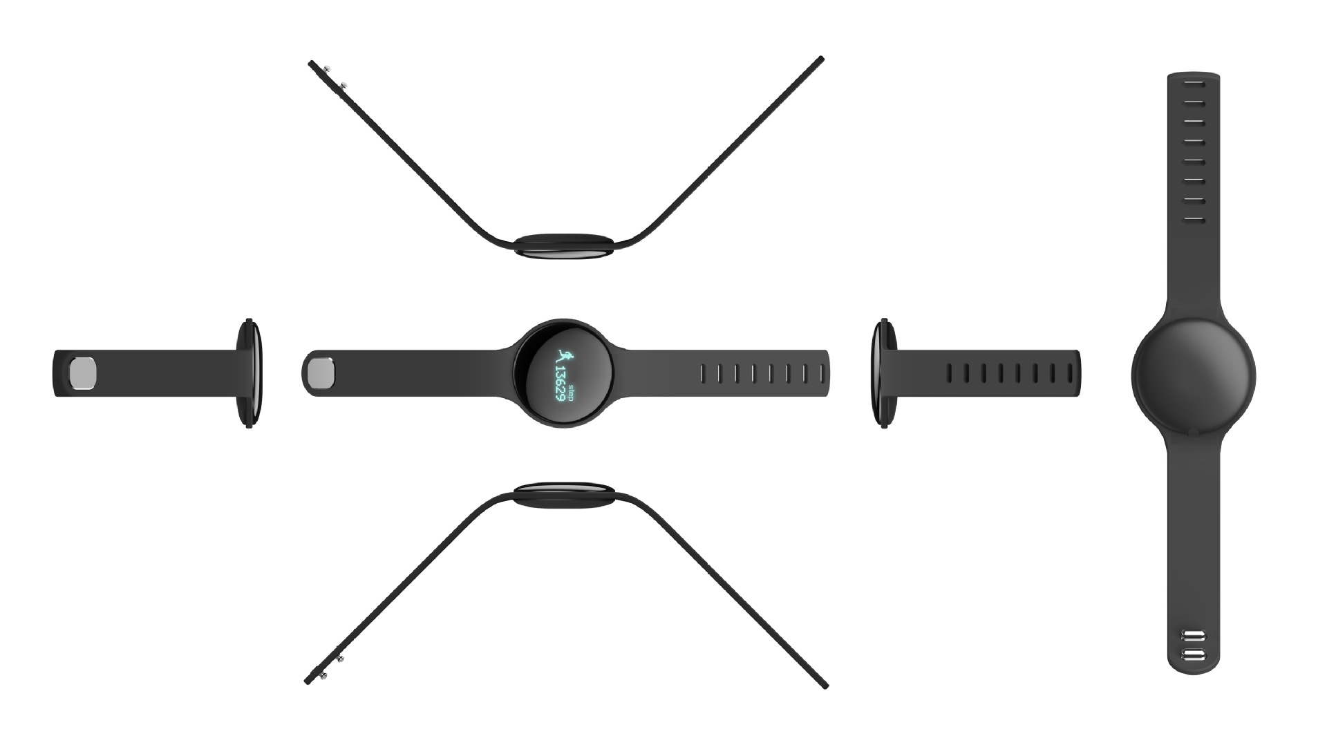 圆手表手环六视图