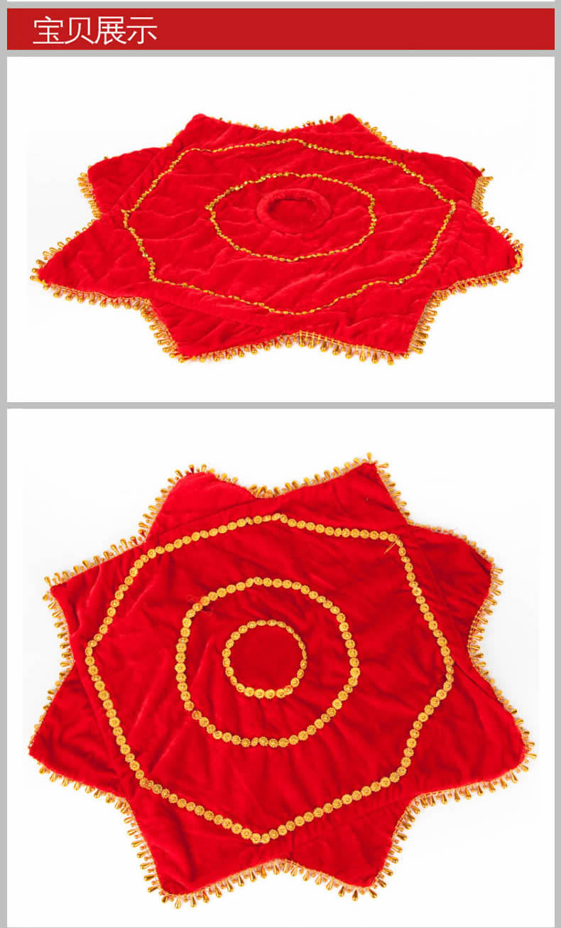 刻纷 大号加厚二人转东北秧歌手绢花广场舞手帕舞蹈手绢花八角巾