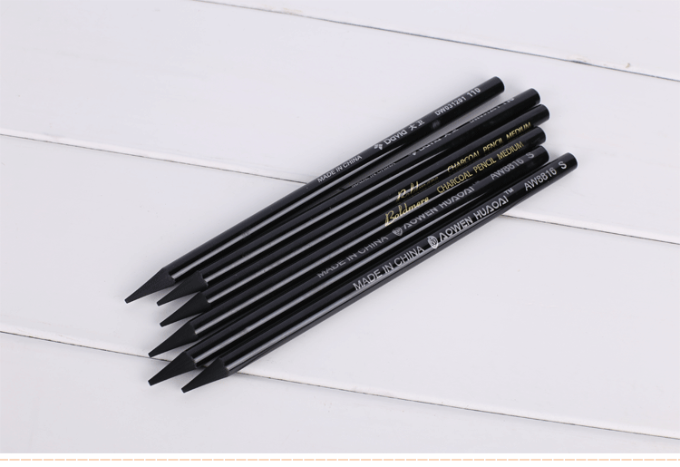 新品上市全炭炭笔 炭笔美术用品无木碳笔素描炭笔