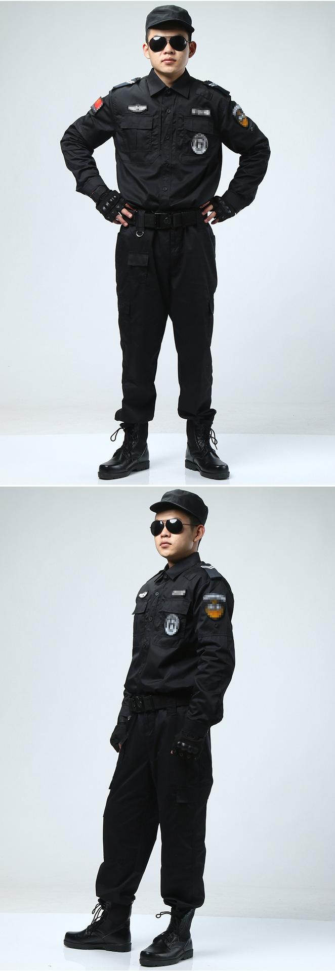 tj夏作训服斜纹耐磨执勤作训特战训练服套装长袖保安工作服批发