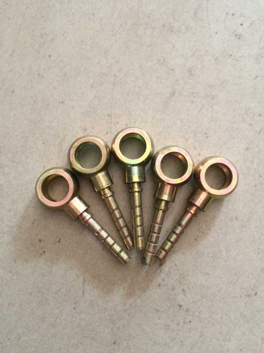 厂家生产液压油管焊接圆球空心一体接头空芯螺丝螺帽