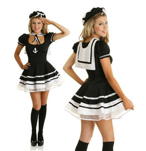 外贸 情趣内衣欧美女海军水手服 游戏制服诱惑万圣节ds演出服装