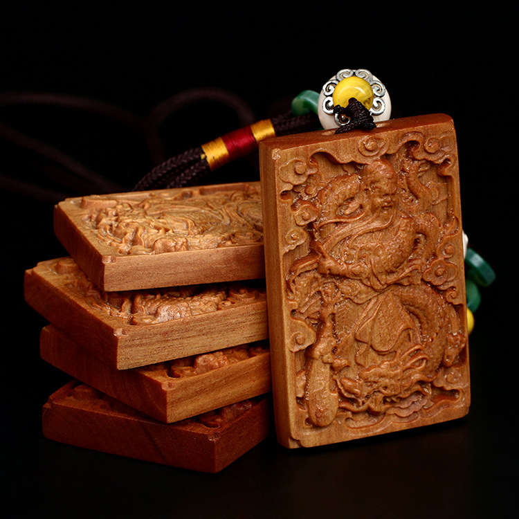 澳洲檀香关公无事牌车挂件文玩手把件461牌厂家批发