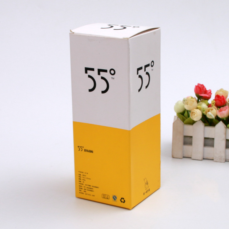 新品定制印刷logo通用折叠保温杯礼品盒创意彩盒食品包装纸盒