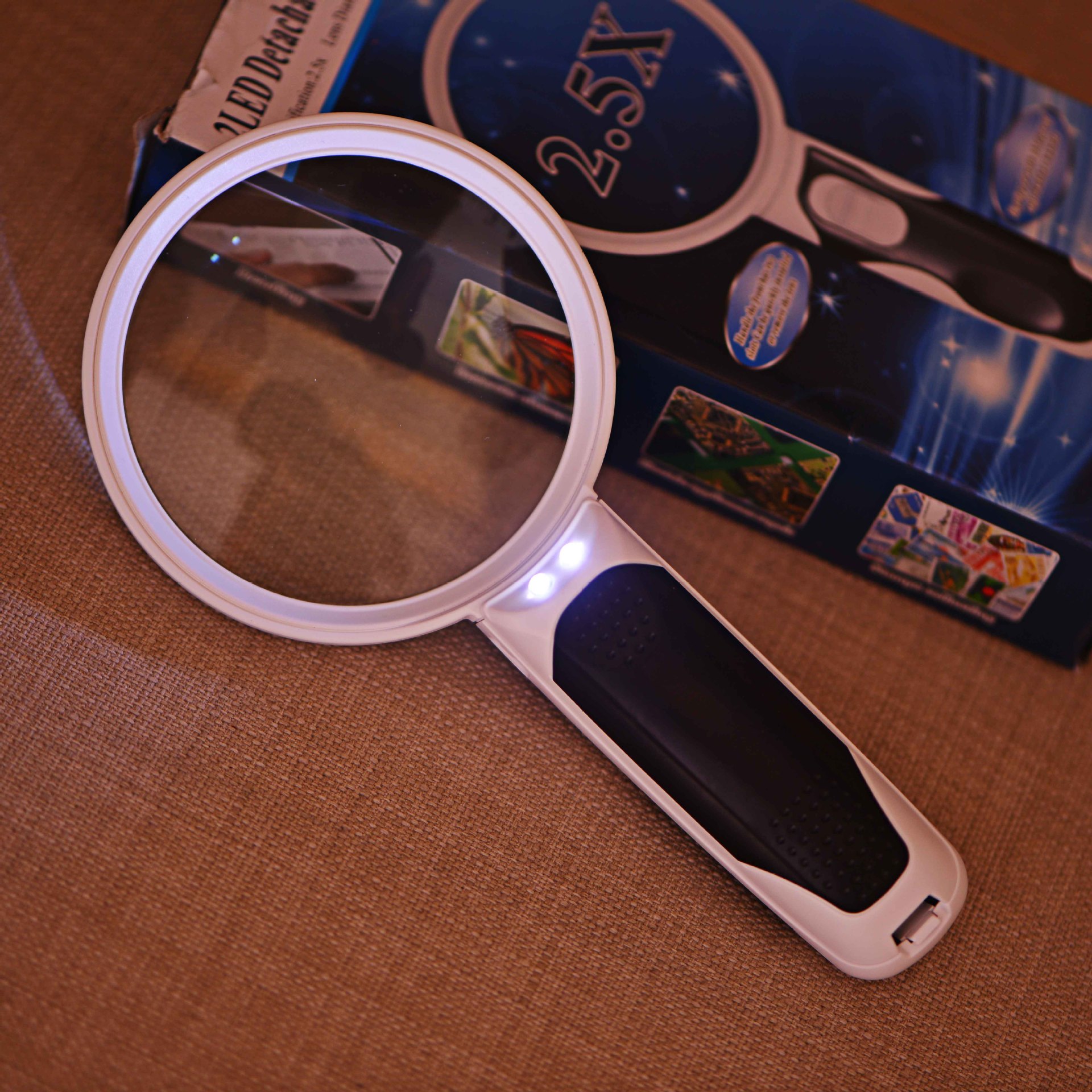 高倍清晰光学带灯可拆卸手持式放大镜77390a系类