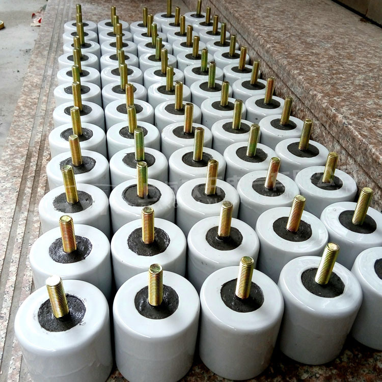 wx-01支柱绝缘子75*75mm行车低压电车绝缘瓷瓶螺杆m12 m10