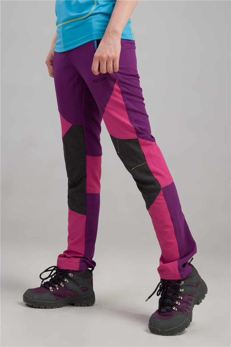 nextour户外速干裤女春款四色拼接快