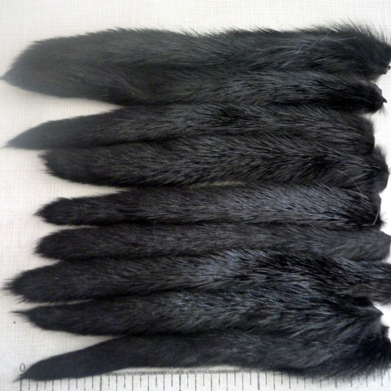 23厘米黑色水貂狐狸尾巴 手机服装鞋帽皮草挂件