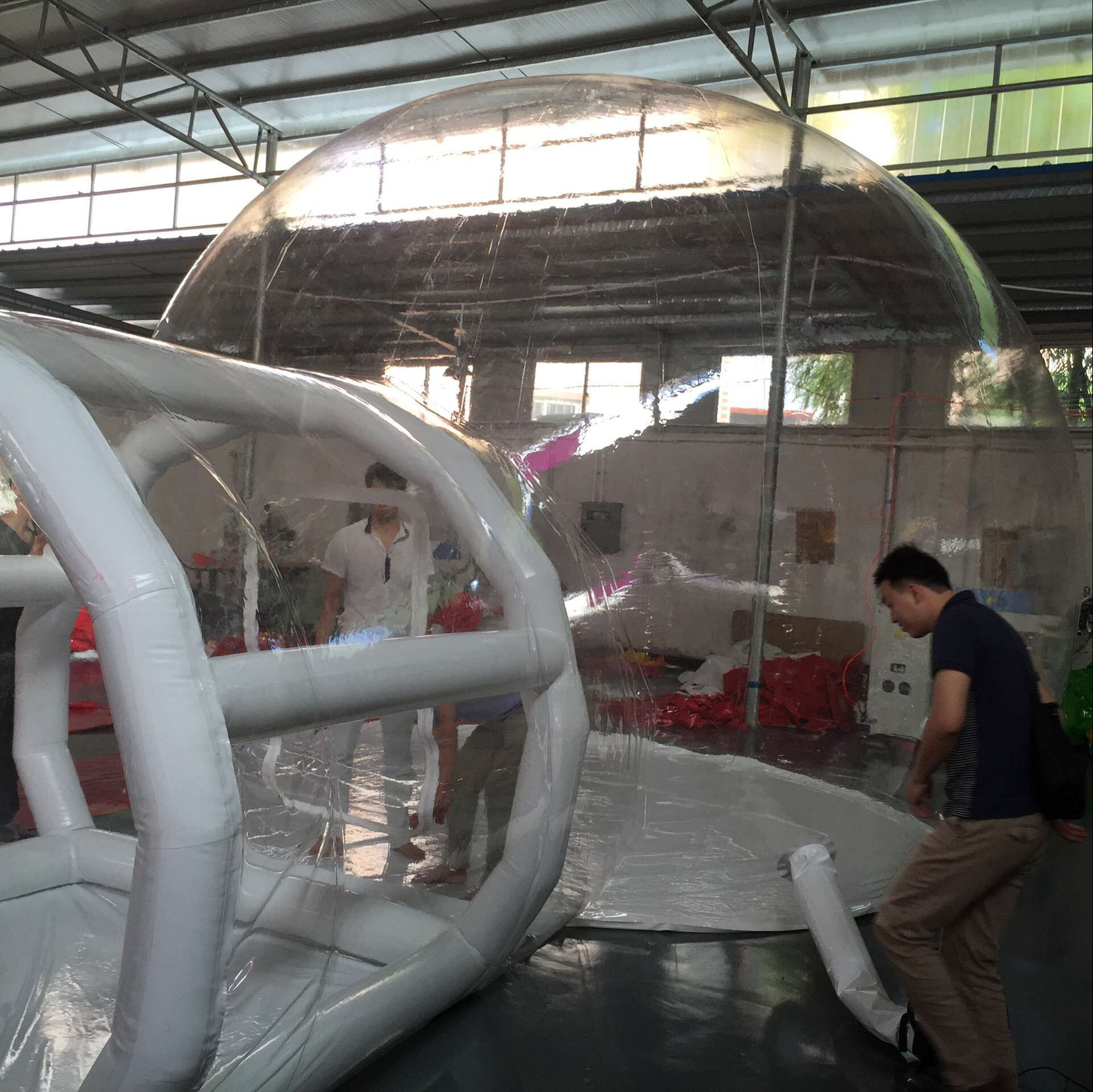 厂家直销大型充气透明帐篷展销帐篷充气泡泡屋帐篷户外露营