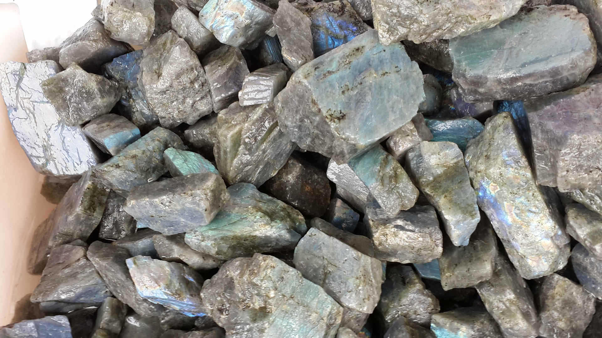 马达加斯加天然闪光石原 拉长石 闪光石 蓝月光石原石原料大块料