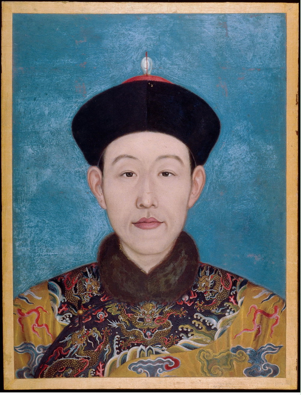 特价 油画 客厅 装饰画 田园 现代风景画珂罗版郎世宁 乾隆像