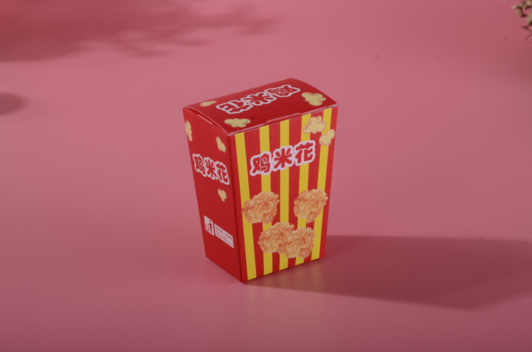 厂家批发通用快餐食品包装盒鸡米花盒尖底盒批发外卖打包纸盒