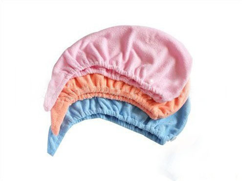 厂家定制 珊瑚绒柔软吸水浴帽出口定制超细纤维毛巾酒店用干发帽