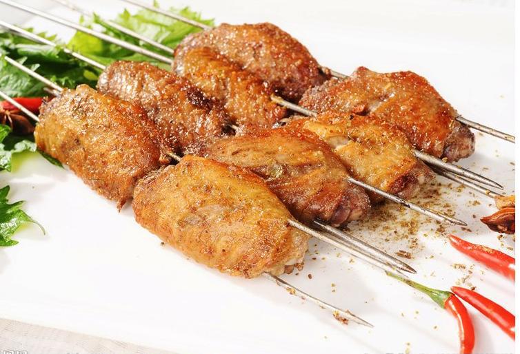 新鲜冷冻食品 翅中串 鸡肉串 鸡翅串 单签翅中 批发