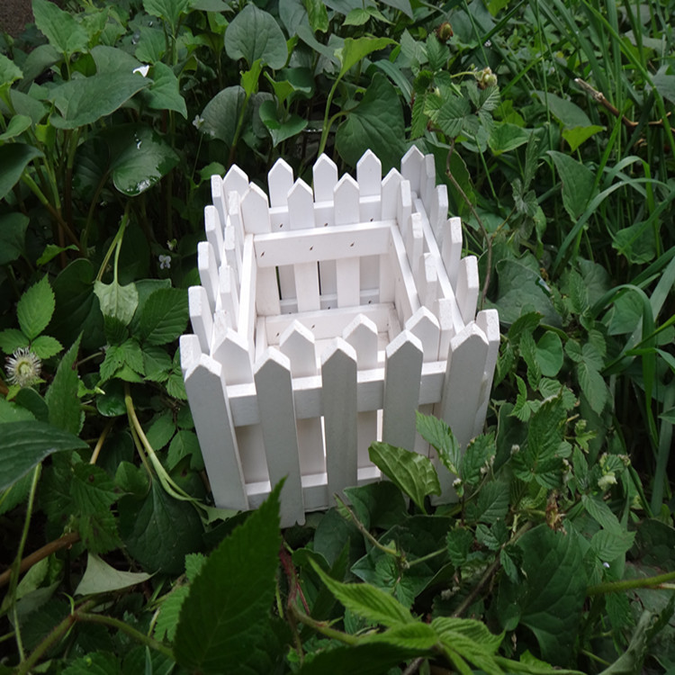 厂家直销 15cm纯手工白色田园园小型木栅栏 白色木制栅栏 小篱笆