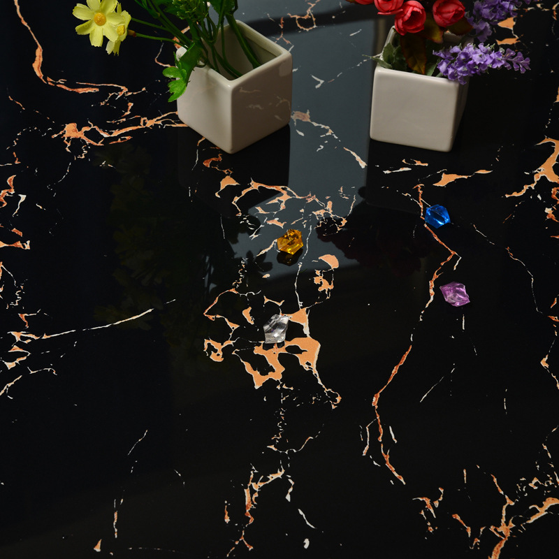 佛山瓷砖 银白龙黑白根全抛釉卧600800室客厅酒店内墙砖.