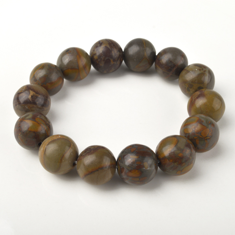 供应高档女娲石佛珠手链 女士气质圆珠保平安手串厂家批发