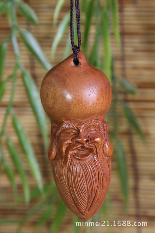 专业供应 黄桃木寿头祝寿礼品挂件 家居节日挂件 精美手机挂件