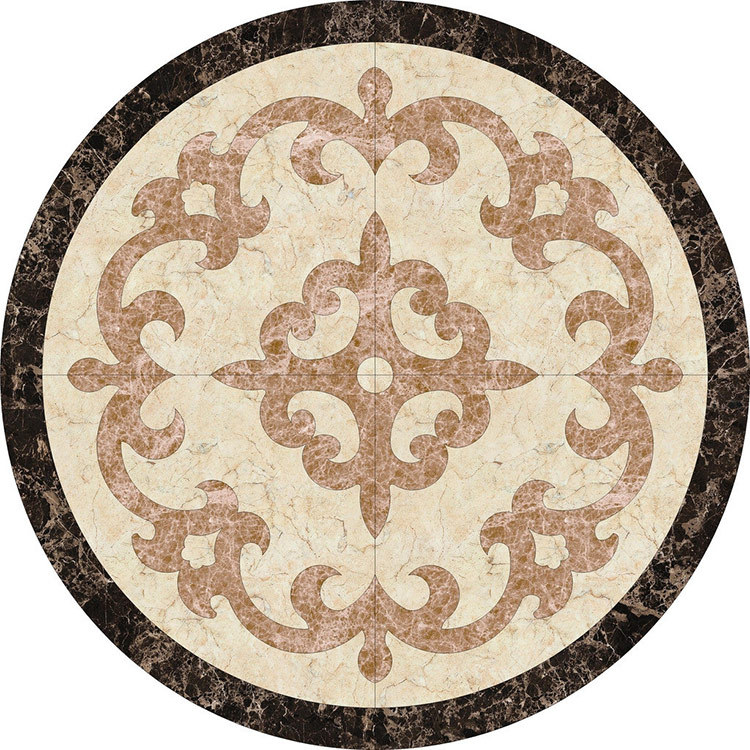 深圳市低价加工水刀拼花 入户花园大理石水刀拼花图案