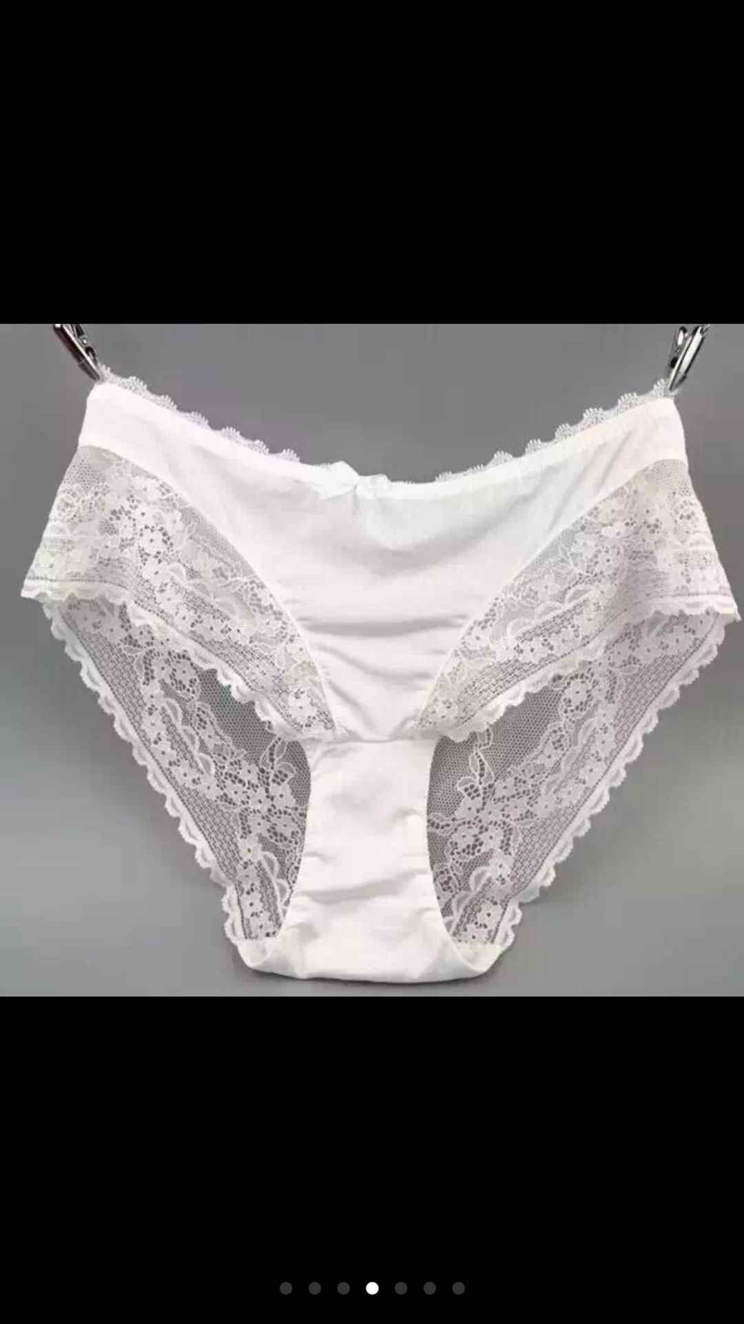 爱幕希1262欧美牛奶丝蕾丝拼接性感低腰女士三角内裤