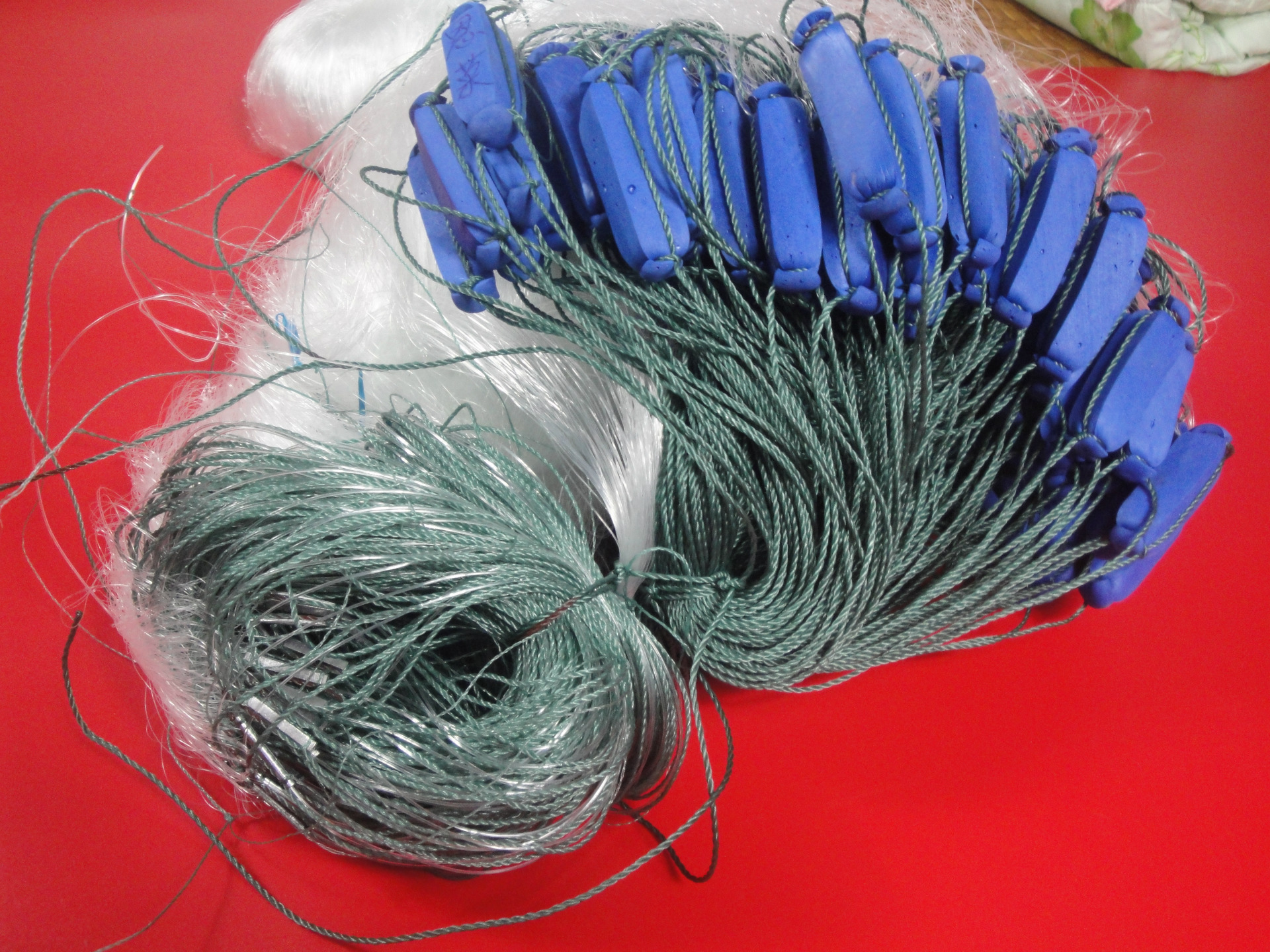 批发加粗线8.5指17公分6米高三层渔网中间一道腰线鲢鱼网