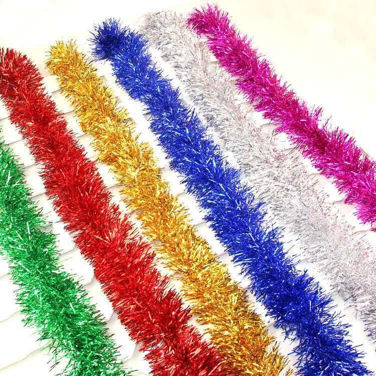 圣诞节毛条彩带加厚毛条 教室幼儿园布置 店铺装饰彩条 婚庆布置