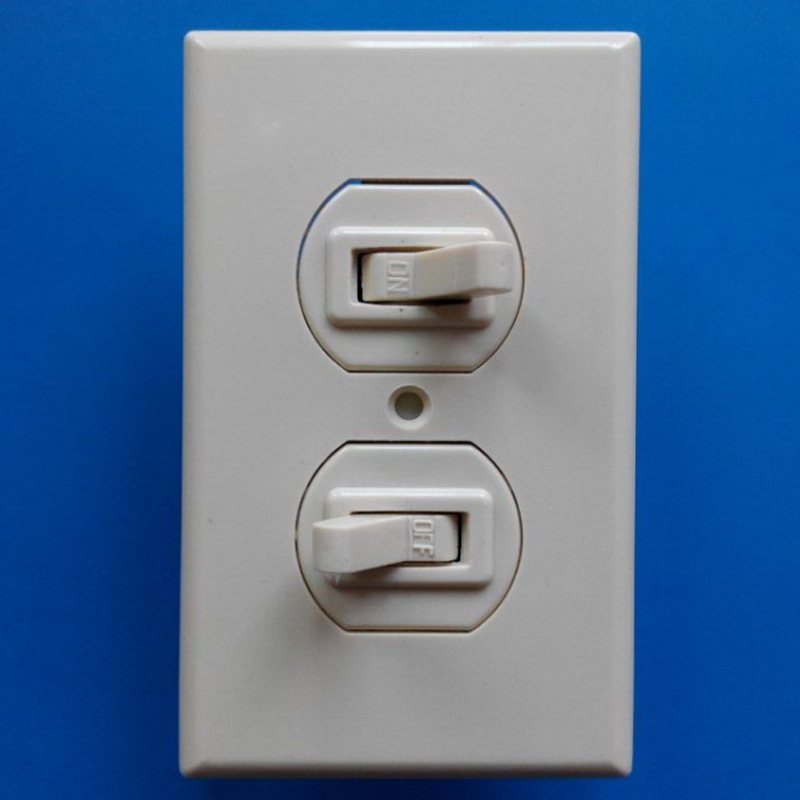 出口美标开关面板 2位单控120型美式电源开关 15a墙壁.