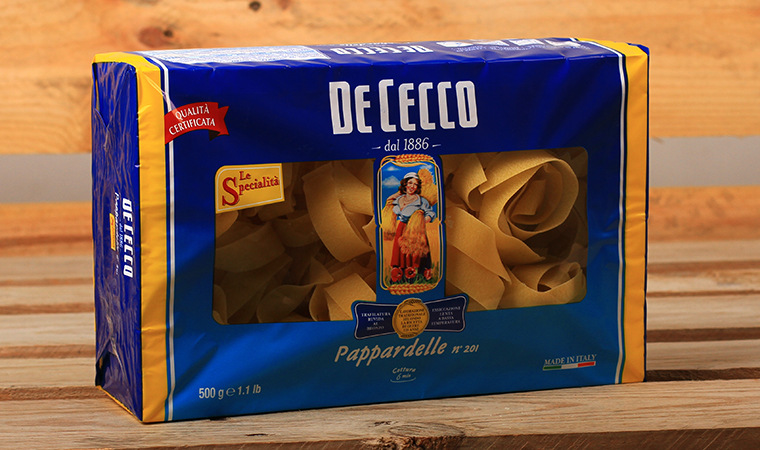 得科#201特宽卷面500g 意大利面 de cecco德科 西餐厅 意粉-中国红糖