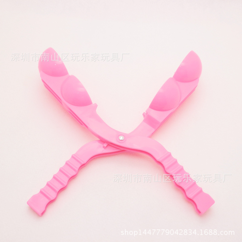 正品新奇特夹雪器打雪仗神器雪球夹 儿童玩雪玩具双球雪球夹