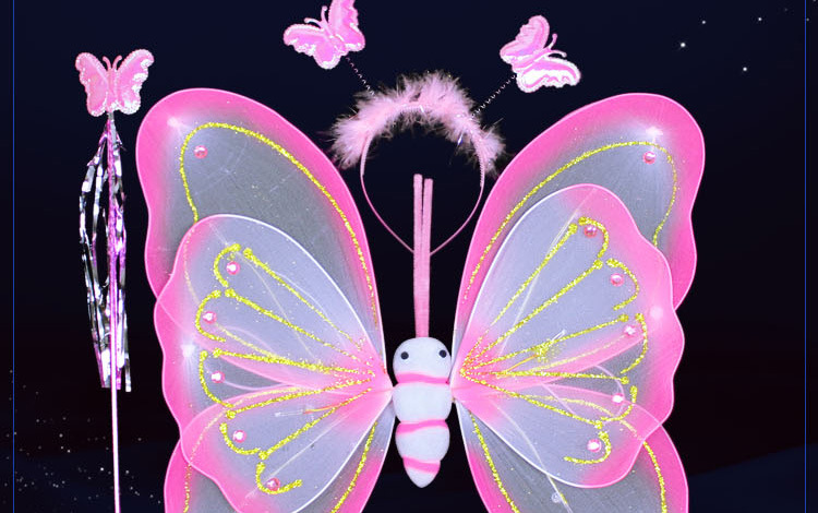 炫彩led闪光翅膀 双层发光蝴蝶翅膀三
