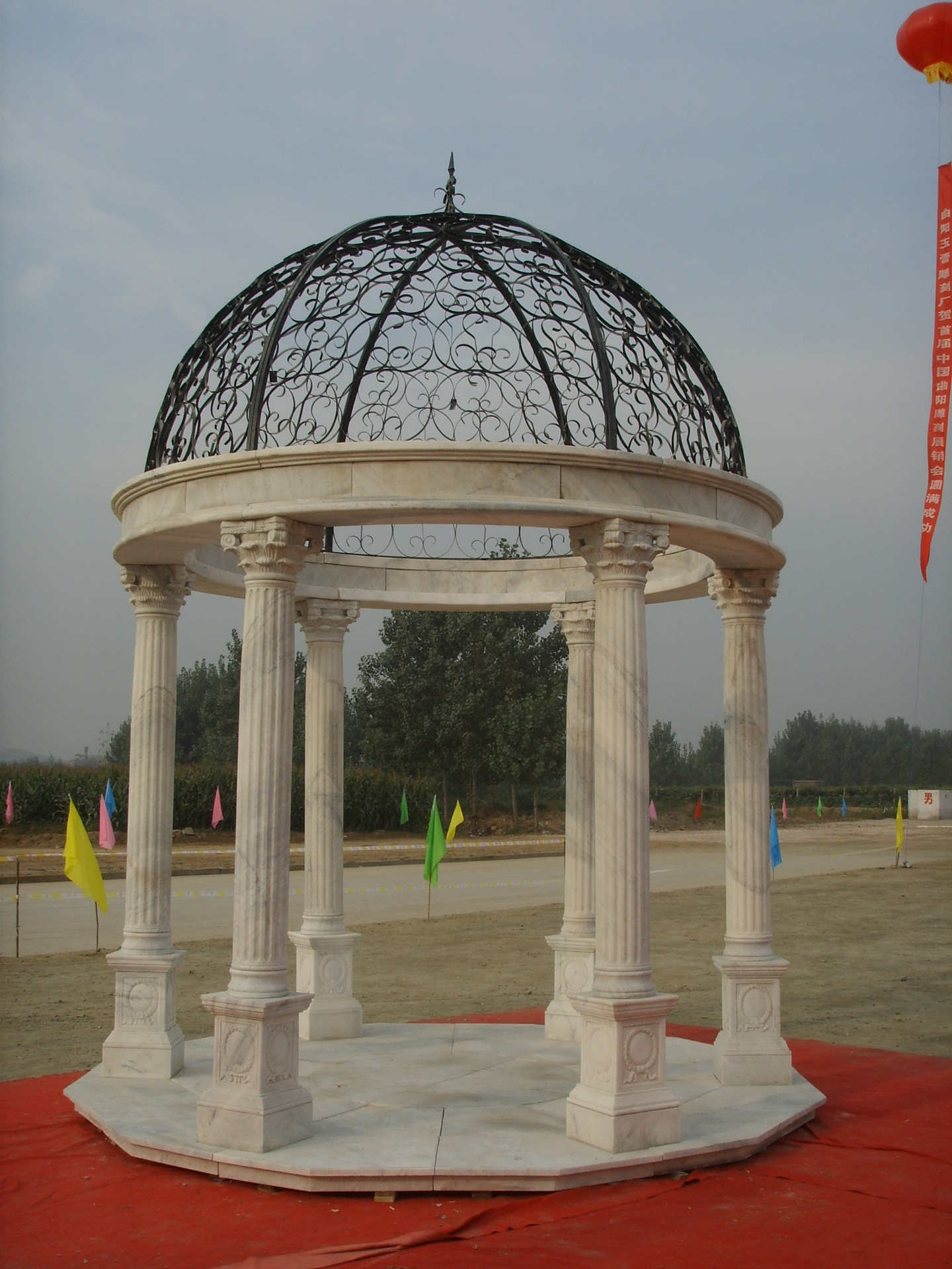 供应石雕凉亭 花岗岩凉亭雕刻 石亭 六角凉亭 欧式凉亭