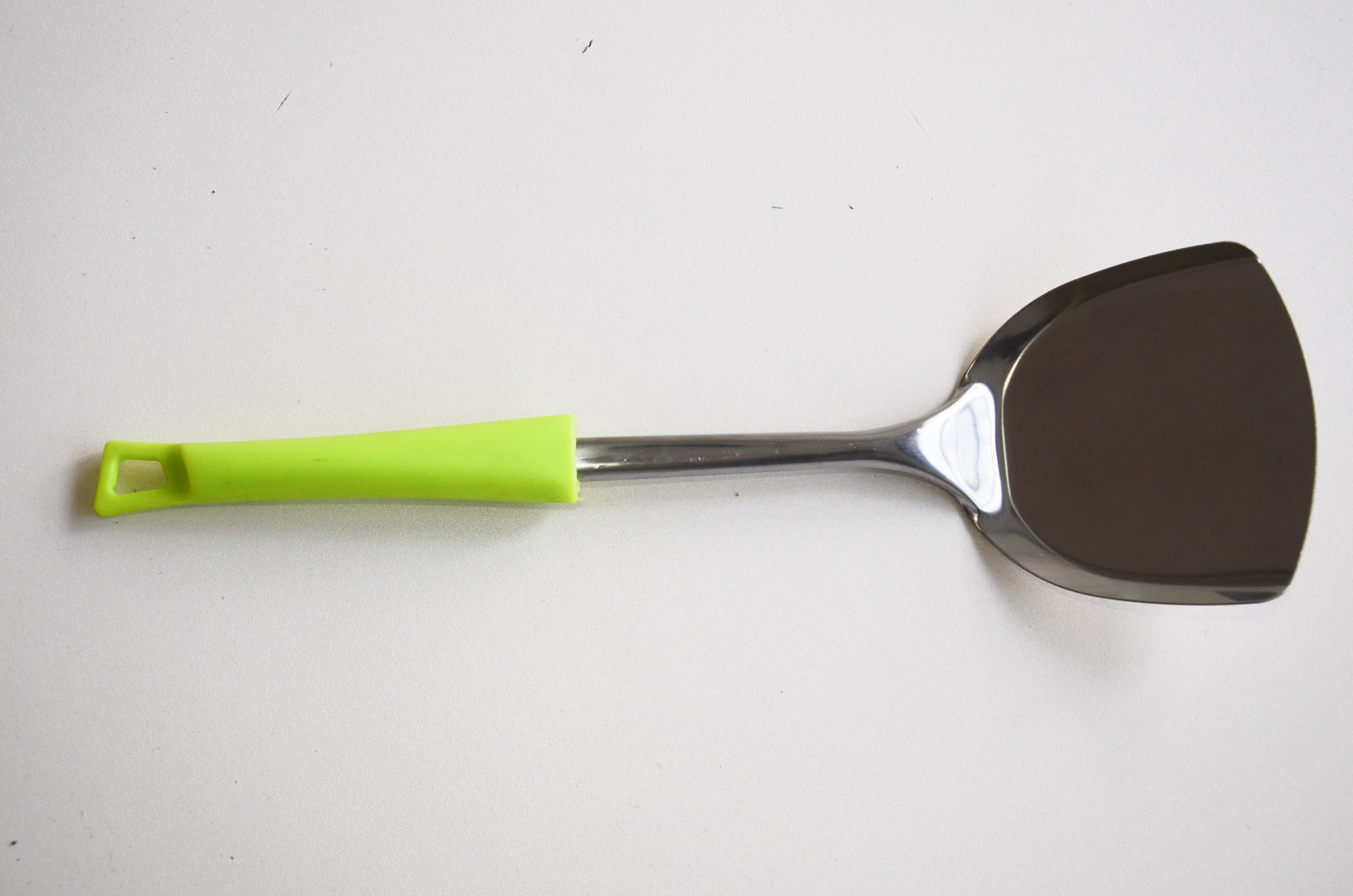 荐 绿色手把烹饪勺铲 不锈钢厨房炒菜铲子 创意厨具铲勺七件套