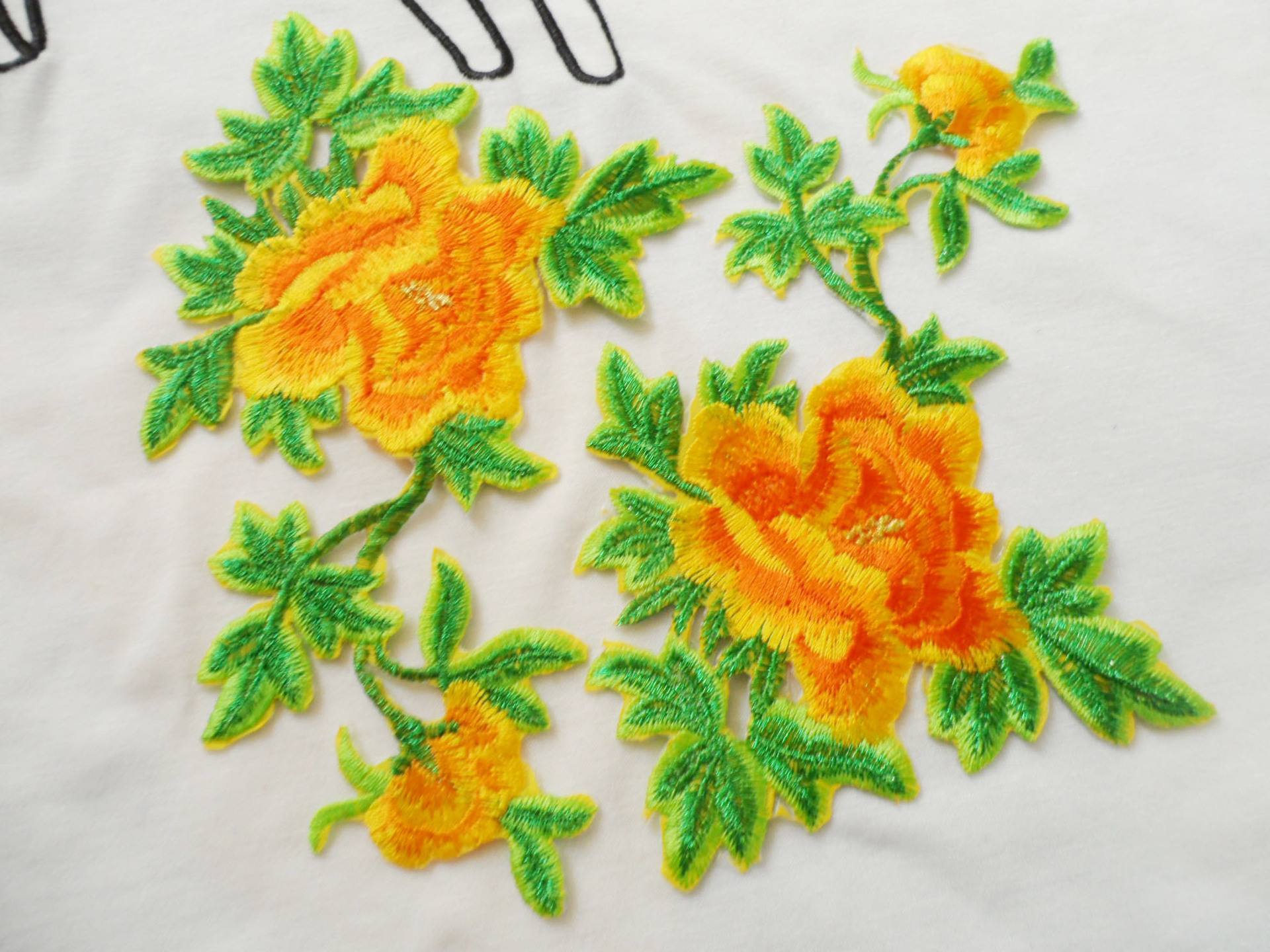 厂家diy服装辅料电脑刺绣花贴烫熨 裙摆贴花 礼服补丁袖口布贴